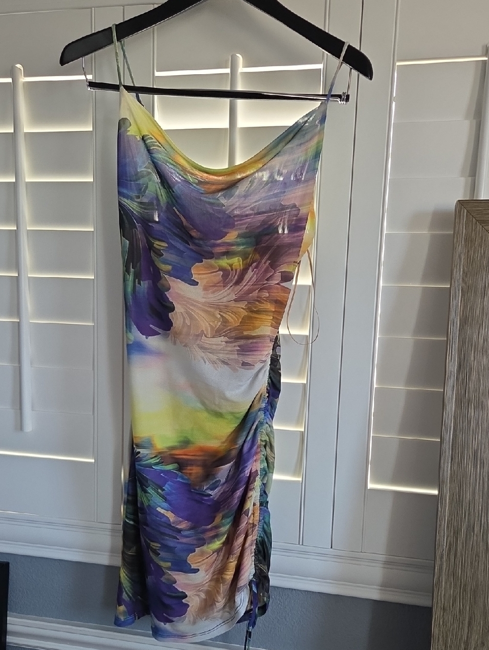 Multicolor Watercolor Slip Dress